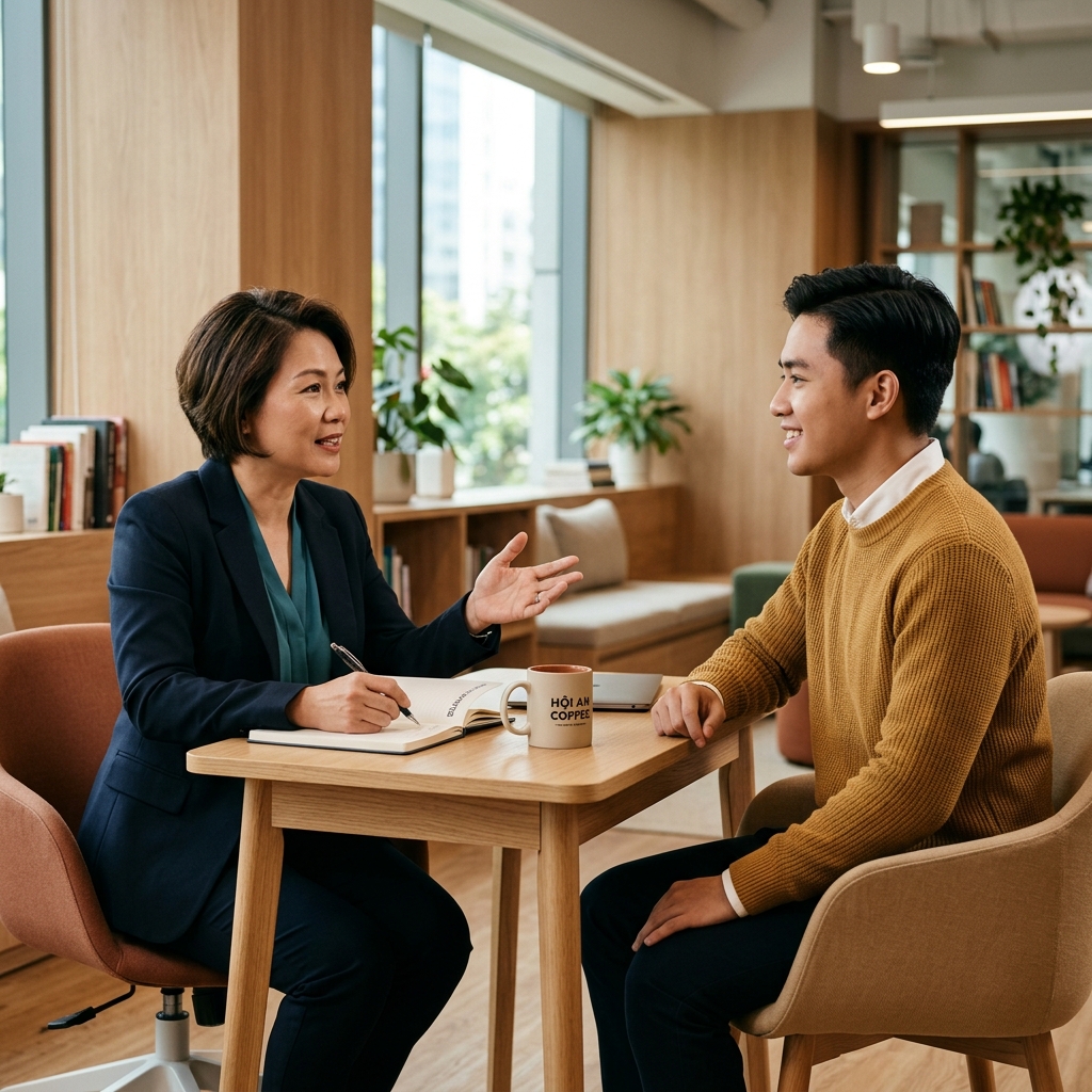 Chuyên gia VBSCreLab tư vấn 1:1 với nhân sự, phong cách chuyên nghiệp